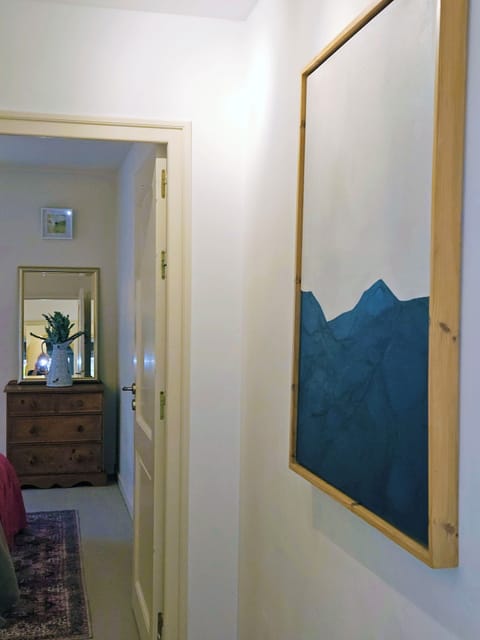 upper chalet corridor and artwork