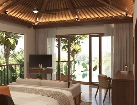 One Bedroom Heated Pool Villa | Free minibar items, in-room safe, desk, free cribs/infant beds