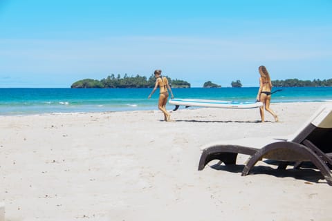 On the beach, beach massages, beach volleyball, beach bar