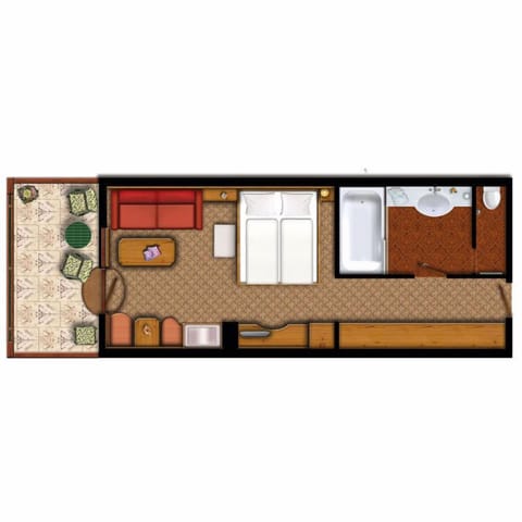 Basic Double Room, Mountain View | Minibar, in-room safe, desk, free WiFi