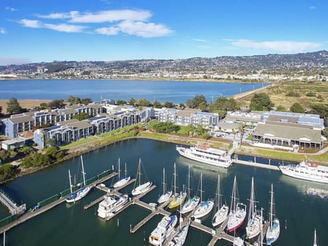 Large bayside property with docks and boats all around