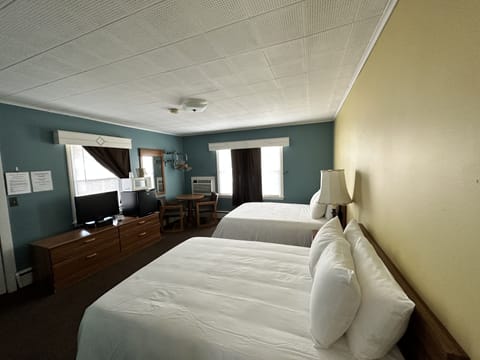 2 Full Beds, Motel Style | Iron/ironing board, free WiFi