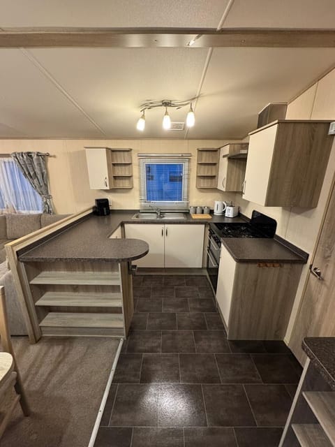 Fridge, oven, stovetop, electric kettle