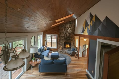 Light-filled, open and welcoming, the upstairs living area invites connection.