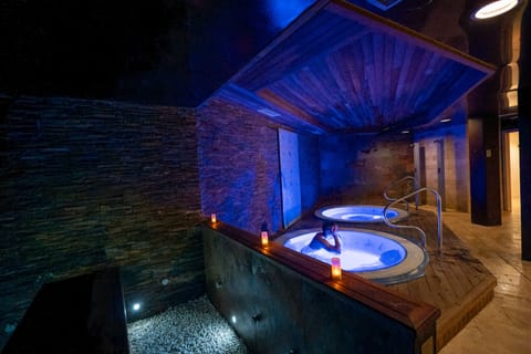 Sauna, spa tub, steam room, body treatments, facials, 1 treatment room