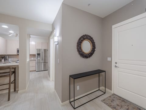 Entryway and kitchen