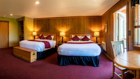 Luxury Room, 2 Queen Beds, Jetted Tub, Mountain View | Egyptian cotton sheets, premium bedding, pillowtop beds