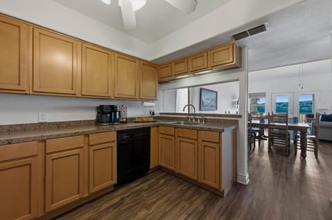 Plenty of counter space and a full coffee station—perfect for prepping breakfast before a day of Lake Travis adventures.