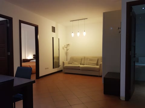 Basic Apartment, 1 Bedroom, Kitchenette, City View | Living area | LCD TV