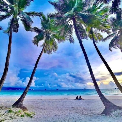 Beach nearby, white sand, sun loungers, beach umbrellas