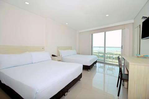 Family Quadruple Room, Ocean View (Cuadruple) | In-room safe, blackout drapes, soundproofing, free WiFi