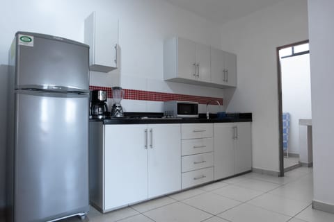 Classic Apartment, 2 Bedrooms, Terrace | Private kitchen | Fridge, microwave, coffee/tea maker, toaster