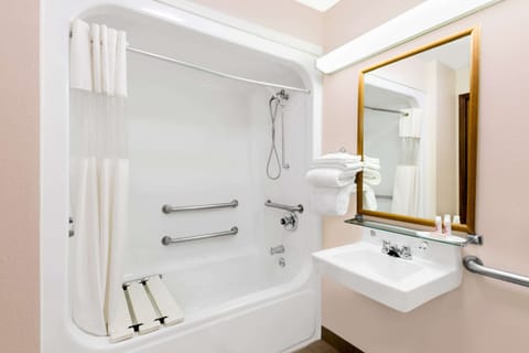 Room, 1 Queen Bed, Accessible, Non Smoking | Bathroom | Combined shower/tub, free toiletries, hair dryer, towels