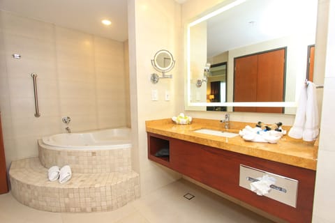 Suite, 1 Bedroom | Bathroom | Shower, free toiletries, hair dryer, towels