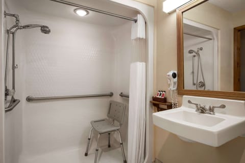 Room, 1 Queen Bed, Accessible, Non Smoking (Mobility) | Bathroom | Combined shower/tub, free toiletries, towels