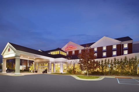 Front entrance with bright lights and covered drop-off area