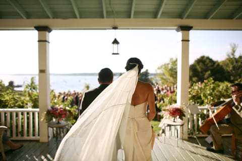 Outdoor wedding area