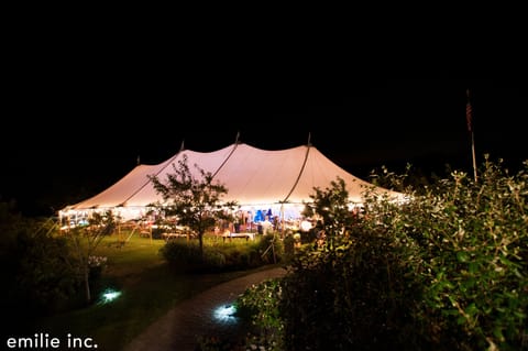 Outdoor wedding area