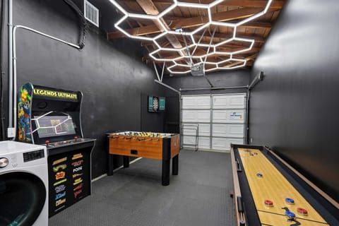 Game room with shuffleboard & lounge space