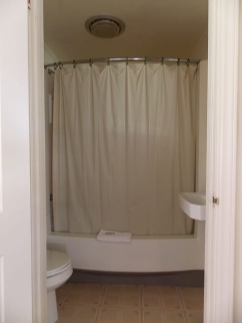 Room, 1 Queen Bed | Bathroom | Rainfall showerhead, free toiletries, hair dryer, towels