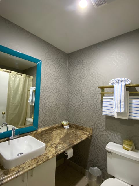 Standard Room, 1 King Bed, Non Smoking | Bathroom | Combined shower/tub, towels