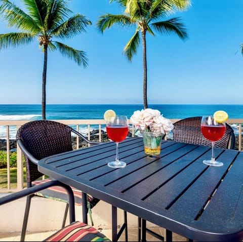 Private serene lanai perfect spot to start your day.