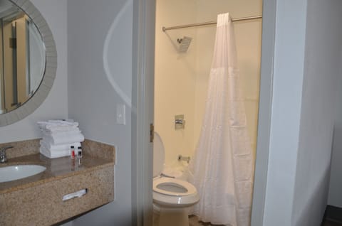 Room, 2 Queen Beds, Non Smoking | Bathroom | Hair dryer, towels