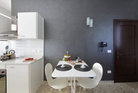 Panoramic Apartment, Terrace, Sea View | Private kitchen | Fridge, oven, stovetop, coffee/tea maker