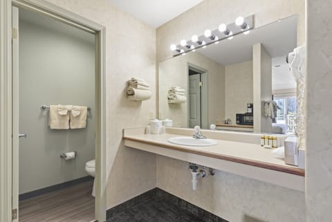 1 King Soaking Tub with Balcony Estuary View | Bathroom | Shower, free toiletries, hair dryer, towels