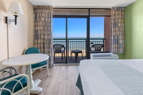 Oceanfront One Bedroom Suite with Two Queen Beds | Desk, laptop workspace, iron/ironing board, free cribs/infant beds