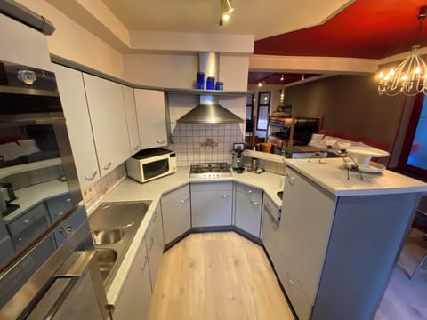 Premium Apartment, City View | Private kitchen | Full-size fridge, microwave, oven, stovetop