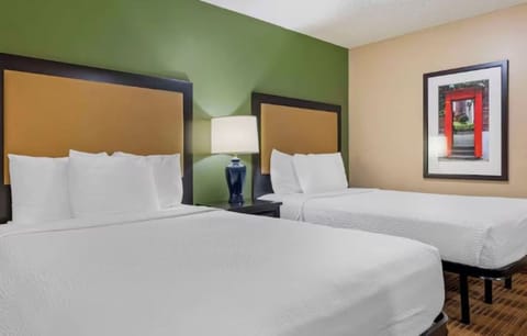 Stretch out comfortably with two beds and soft pillows.