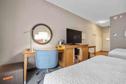 Room, 2 Queen Beds, Non Smoking, Refrigerator & Microwave | In-room safe, desk, iron/ironing board, free cribs/infant beds