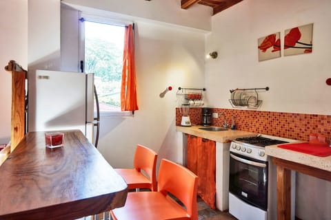 Duplex, 1 Bedroom (Red) | Private kitchen | Full-size fridge, coffee/tea maker, cookware/dishes/utensils