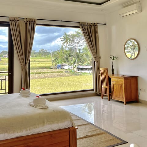 Deluxe Room with Rice field View | Premium bedding, in-room safe, desk, blackout drapes