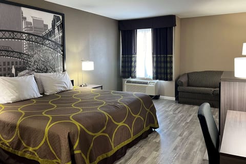 Desk, blackout drapes, iron/ironing board, free cribs/infant beds