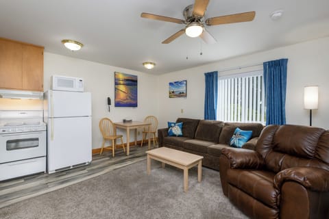 Deluxe Apartment, 1 Queen Bed with Sofa bed, Kitchen | Living room | 32-inch flat-screen TV with cable channels, TV, Netflix