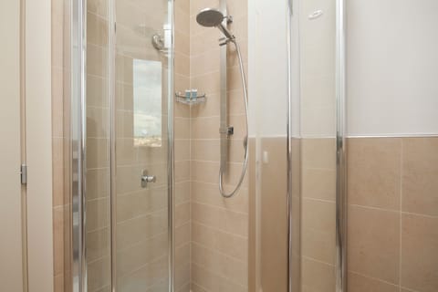 Shower, free toiletries, hair dryer, bidet