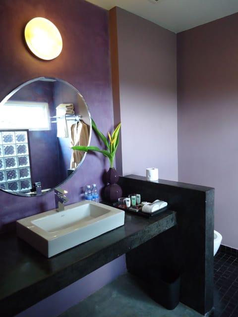 Suite, 1 King Bed (Men Only) | Bathroom | Shower, rainfall showerhead, free toiletries, bathrobes