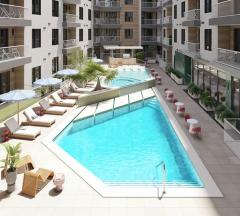 Communal pool area.