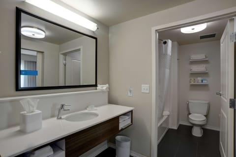 Room, 2 Queen Beds, Non Smoking, Refrigerator & Microwave | Bathroom | Free toiletries, hair dryer, towels, soap