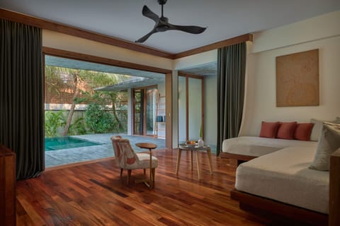 2-Bedroom Pool Villa | Living room | Flat-screen TV