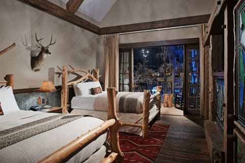 Treehouse Double Queen | Pillowtop beds, minibar, in-room safe, individually decorated