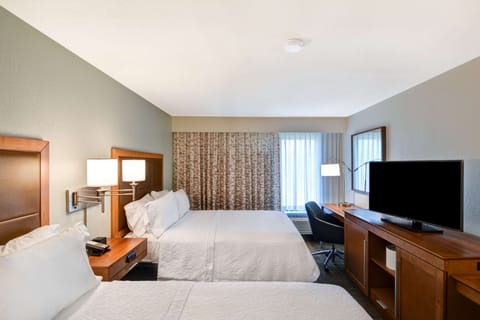 Standard Room (2 Double Queen Beds) | Premium bedding, desk, laptop workspace, blackout drapes