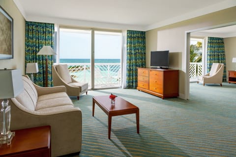 Suite, 1 Bedroom, Ocean View | Living area | Smart TV, pay movies