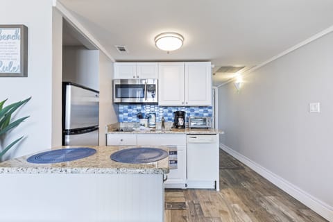 Signature Condo, 1 Bedroom, Pool Access, Beachfront | Private kitchenette | Full-size fridge, microwave, stovetop, dishwasher