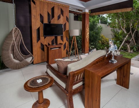 Three Bedroom Pool Villa | Living area | LED TV