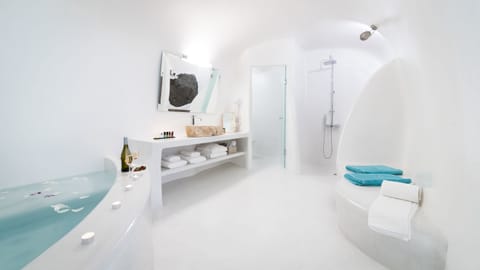 Deluxe Suite with outdoor heated plunge pool with jets (2 pax) | Bathroom | Shower, designer toiletries, hair dryer, bathrobes