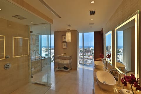 Presidential Suite, 1 King Bed | Bathroom | Separate tub and shower, deep soaking tub, rainfall showerhead