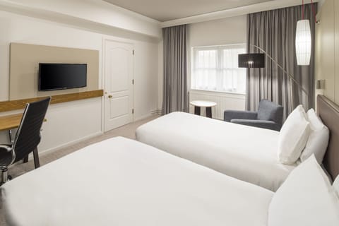 Premium Room, 2 Double Beds | In-room safe, desk, laptop workspace, blackout drapes